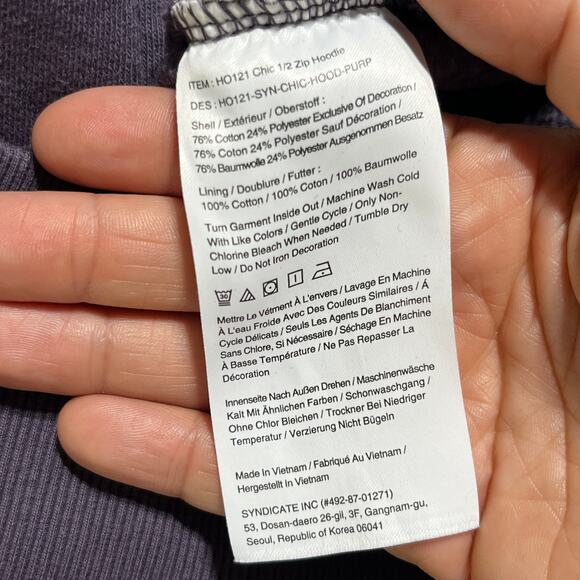 Peloton Women's Purple Half Zip Chic Purple Hoodie Size Medium - Picture 4 of 7